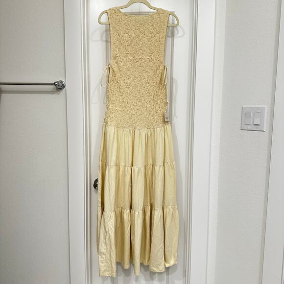 NWT Free People Sterling Maxi Dress in Summer Sand Size Medium - Picture 3 of 7